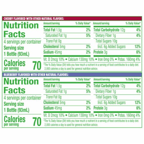 Activia Probiotic Dailies Blueberry & Cherry Yogurt Drink Variety Pack Bottle Perspective: top