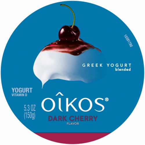 Oikos® Cherry Pie Blended Greek Yogurt Perspective: top
