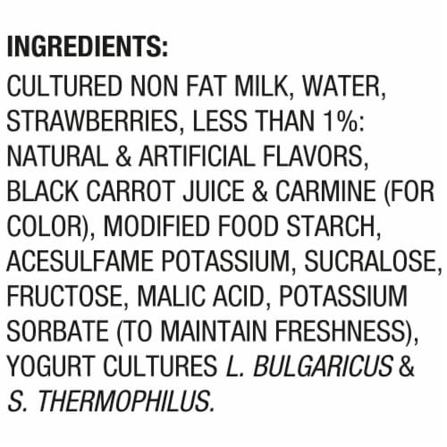 Dannon Light + Fit Strawberry Flavored Greek Fat Free Yogurt Cups Perspective: top