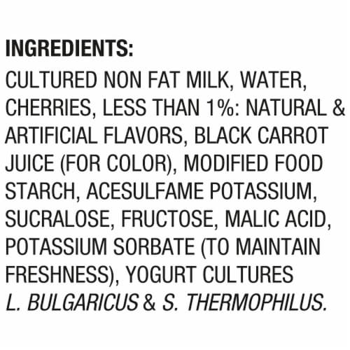 Dannon Light + Fit Cherry Flavored Greek Fat Free Yogurt Cups Perspective: top