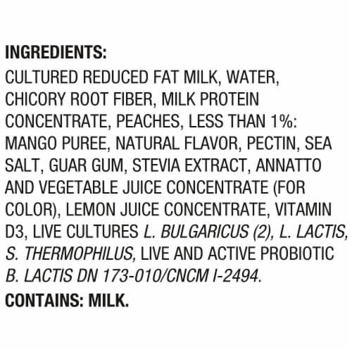 Activia Proactive Peach Mango Probiotic Yogurt Cups Perspective: top