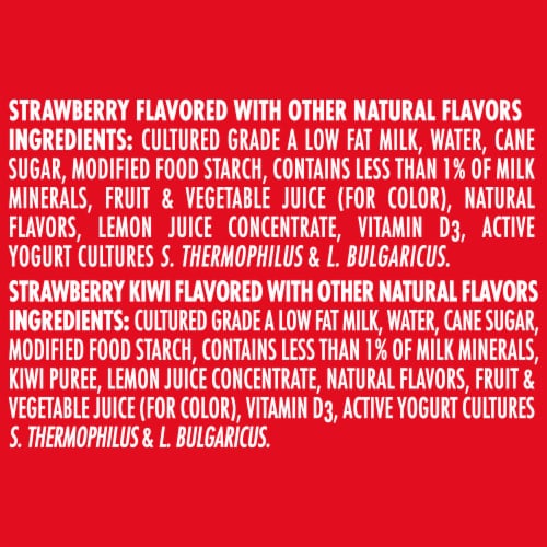 Danimals Strawberry Explosion & Strikin Strawberry Kiwi Variety Pack Smoothies Bottle Perspective: top