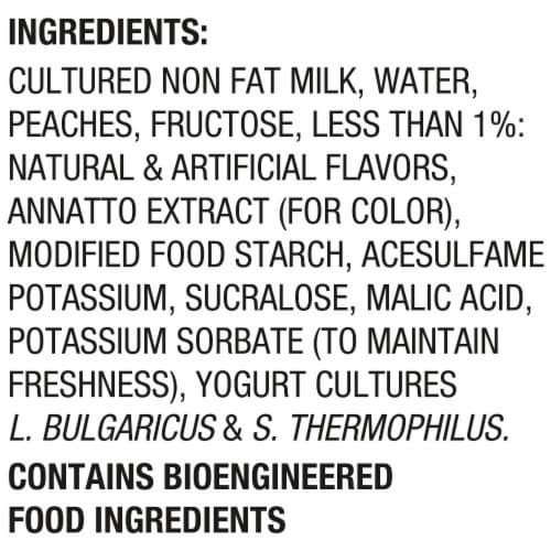 Dannon Light + Fit Peach Flavored Greek Fat Free Yogurt Cups Perspective: top