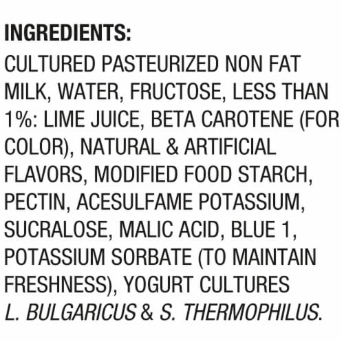 Dannon Light + Fit Key Lime Greek Fat Free Yogurt Cup Perspective: top