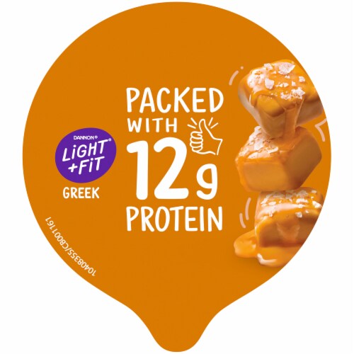 Light & Fit® Salted Caramel Original Nonfat Greek Yogurt Cups Perspective: top