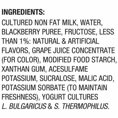Light + Fit Nonfat Gluten-Free Blackberry Greek Yogurt Cup Perspective: top
