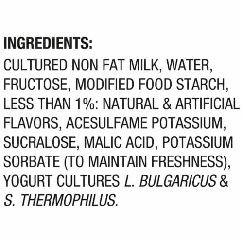 Dannon Light + Fit Toasted Coconut Vanilla Greek Fat Free Yogurt Cups Perspective: top