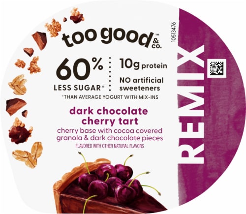 Too Good & Co.™ Dark Chocolate Cherry Tart Yogurt Perspective: top