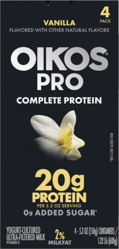 Oikos Pro® Oikos Vanilla Yogurt Cups Perspective: top