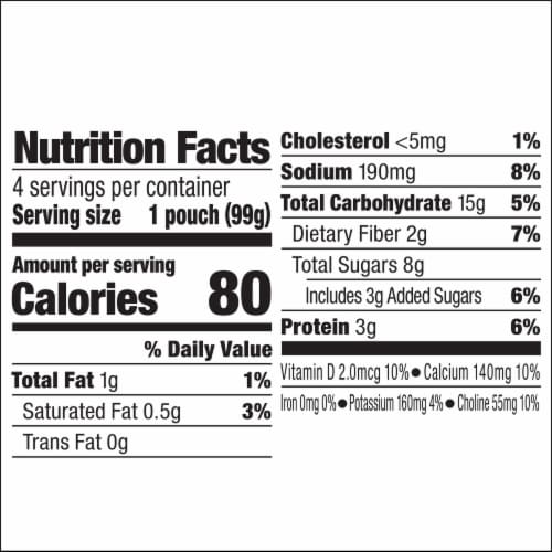 Horizon Organic® Blueberry Kids Lowfat Yogurt Pouches Perspective: top