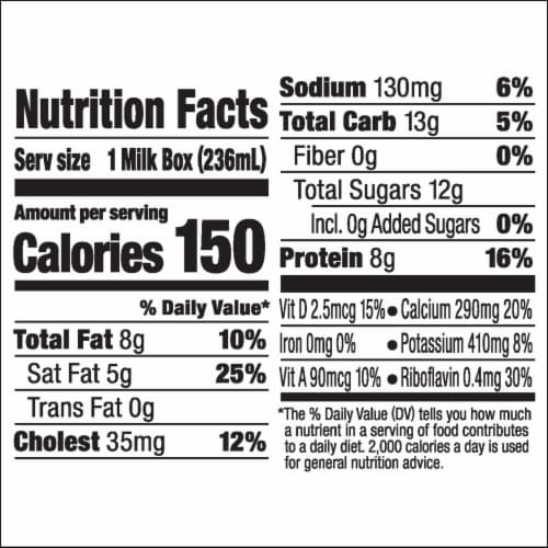 Horizon Organic Shelf-Stable Whole Milk Box Perspective: top