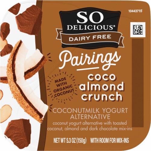So Delicious Dairy Free Pairings Coco Almond Crunch Coconut Milk Yogurt Cup Perspective: top