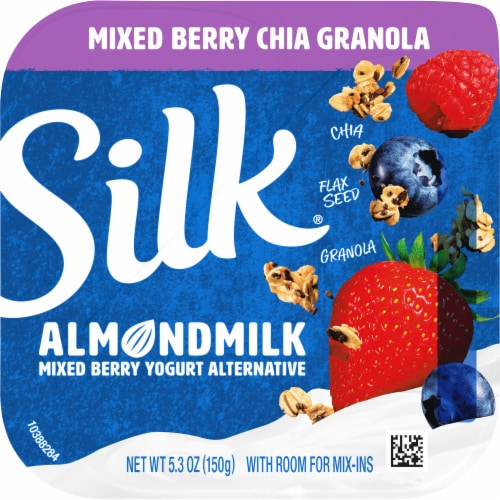 Silk Mixed Berry Chia Granola Almondmilk Yogurt Alternative Perspective: top