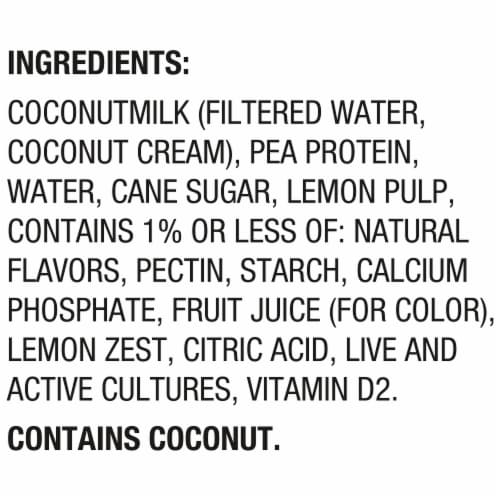Silk® Greek Style Lemon Coconut Milk Yogurt Alternative Perspective: top