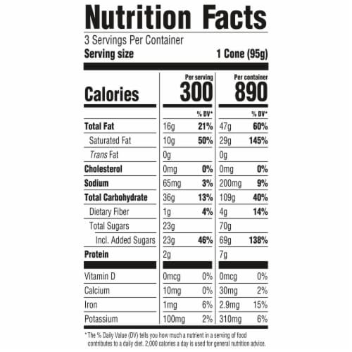 So Delicious® Wondermilk Dairy Free Vanilla Peanut Sundae Frozen Dessert Cones Perspective: top