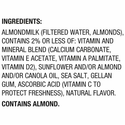 Silk Dairy Free Unsweetened Plain Almond Milk Quart Perspective: top