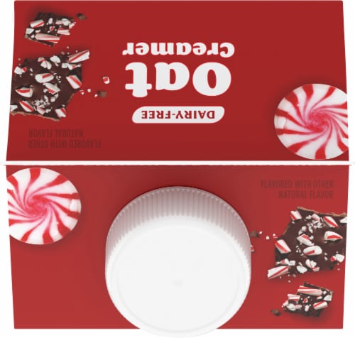Silk® Dairy-Free Oat Creamer Dark Chocolate Peppermint Perspective: top
