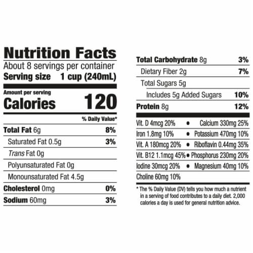 Silk Kids Oat Milk Blend, Original, Refrigerated, Dairy Free, Gluten Free, Vegan Perspective: top