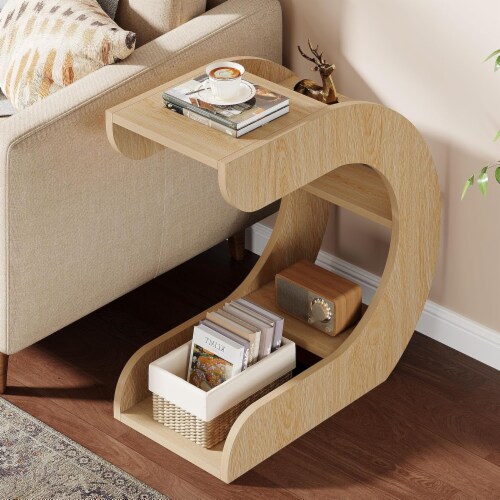 Tribesigns C-Shaped End Table 4-Tier Side Tables With Tribesigns C-Shaped End Table 4-Tier Side Tables With
