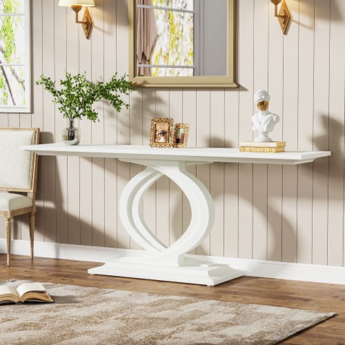 Tribesigns 59 Console Table Wood Narrow Sofa Table With