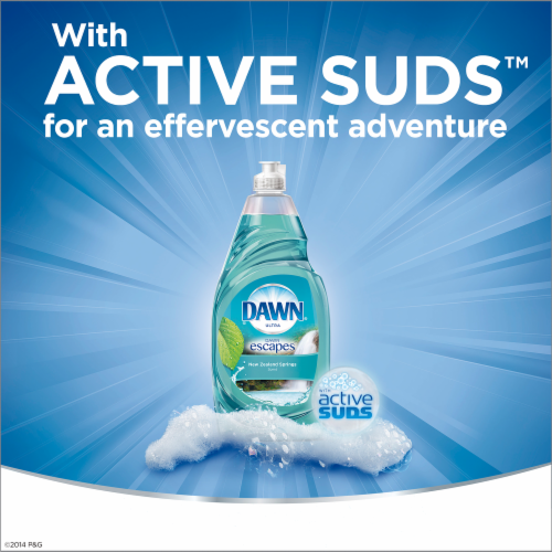 Dawn Ultra Escapes New Zealand Springs Scent Dishwashing Liquid Perspective: top