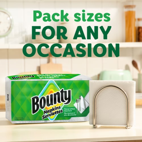 Bounty White Paper Napkins Perspective: top