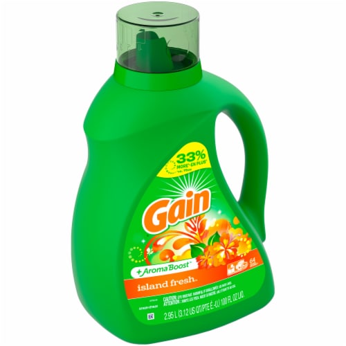 Gain Island Fresh AromaBoost Liquid Laundry Detergent Perspective: top