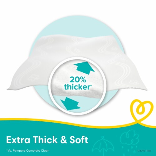 Pampers Unscented Sensitive Baby Wipes Perspective: top