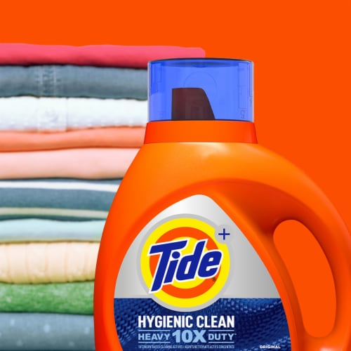 Tide® Hygienic Clean Heavy 10x Duty™ Original Scent Liquid Laundry Detergent Perspective: top