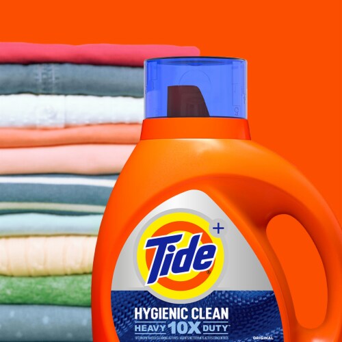 Tide® Hygienic Clean Heavy 10x Duty™ Original Scent Liquid Laundry Detergent Perspective: top