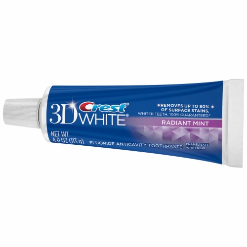 Crest 3D White Vivid Radiant Mint Toothpaste Perspective: top