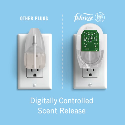 Febreze Gain Original Scent Odor-Fighting Fade Defy PLUG Oil Air Freshener Refill Perspective: top