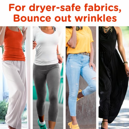 Bounce Wrinkle Guard Outdoor Fresh Mega Dryer Sheets Perspective: top
