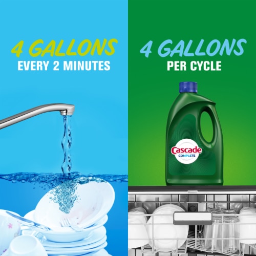 Cascade Complete Fresh Scent Gel Dishwasher Detergent Perspective: top