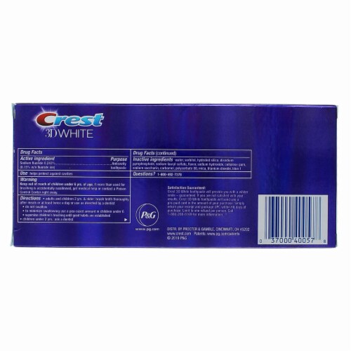 Crest 3D White, Whitening Toothpaste Arctic Fresh, 4.1 oz, Pack of 2 Perspective: top