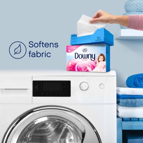 Downy April Fresh Fabric Softener Dryer Sheets Perspective: top