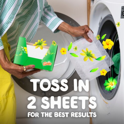 Gain Original Fabric Softener Dryer Sheets Perspective: top