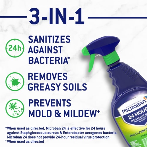 Microban Fresh Scent 24 Hour Multi-Purpose Cleaner and Disinfectant Spray Perspective: top