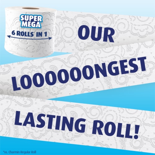 Charmin Ultra Soft Toilet Paper Tissue Super Mega Rolls Perspective: top