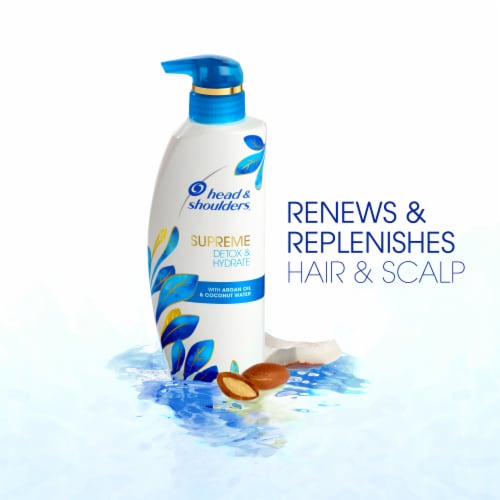 Head and Shoulders Supreme Detox & Hydrate Hair & Scalp Shampoo Perspective: top