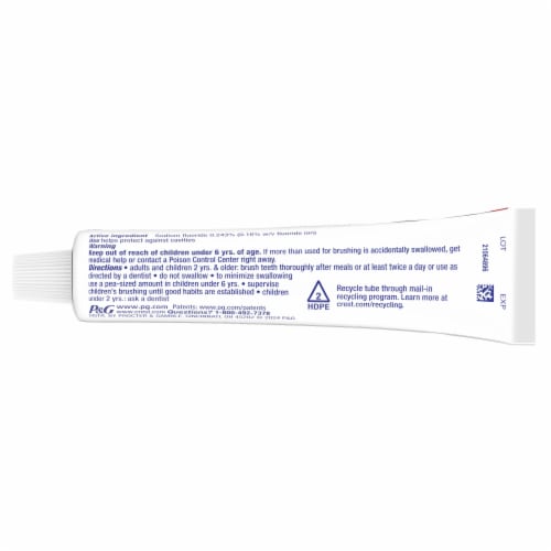 Crest Whitening Baking Soda & Peroxide Cavity & Tartar Protection Toothpaste Perspective: top