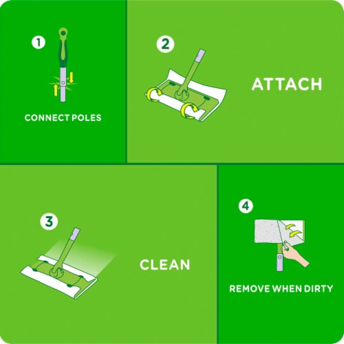 Swiffer Sweeper Heavy Duty Dry Sweeping Cloths (50 Count) Perspective: top