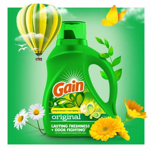 Gain + Aroma Boost Original Liquid Laundry Detergent Perspective: top