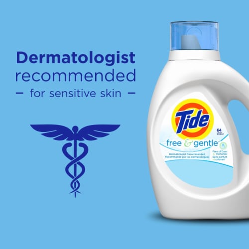 Tide HE Free & Gentle Liquid Laundry Detergent Perspective: top