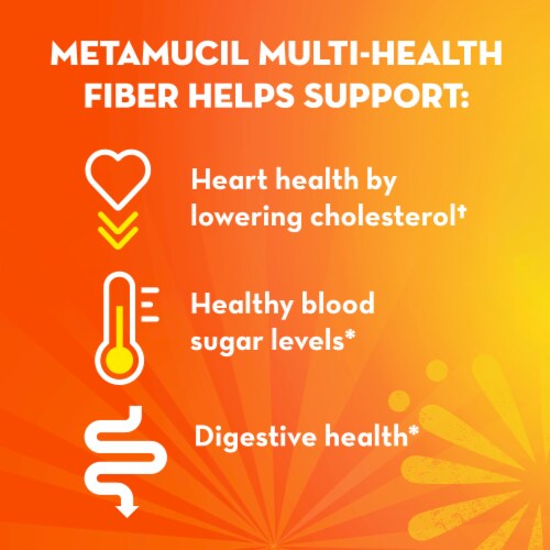 Metamucil Fiber + Collagen Peptides Orange Powder Perspective: top