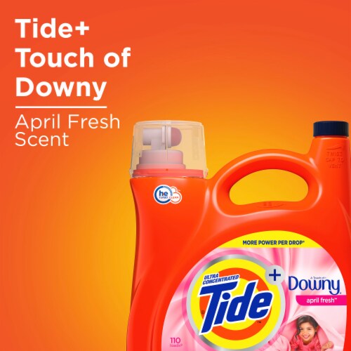 Tide HE April Fresh with a Touch of Downy Liquid Laundry Detergent Perspective: top