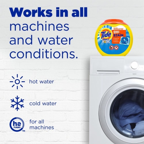 Tide Simply PODS Oxi Refreshing Breeze Liquid Laundry Detergent Pacs Perspective: top