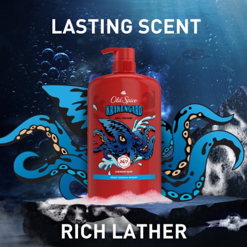 Old Spice Cleansing Body Wash for Men, 24/7 Shower Clean, 2 in 1 Face and Body Wash Perspective: top