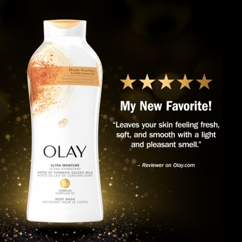 Olay Ultra Moisture with Notes of Turmeric Golden Milk Body Wash Perspective: top