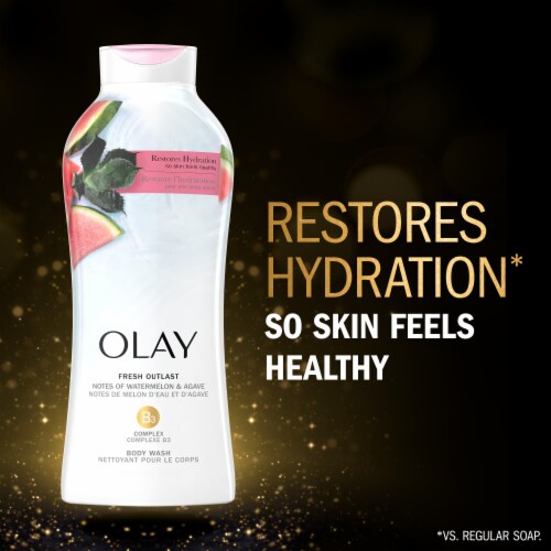 Olay Fresh Outlast Notes of Watermelon & Agave Body Wash Perspective: top